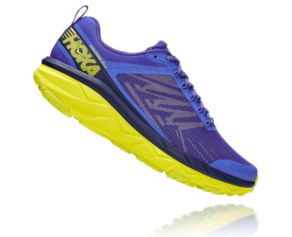 Hoka One One Challenger ATR 5 Mens UK - Blue / Rose Trail Running Shoes - QFJYO0173